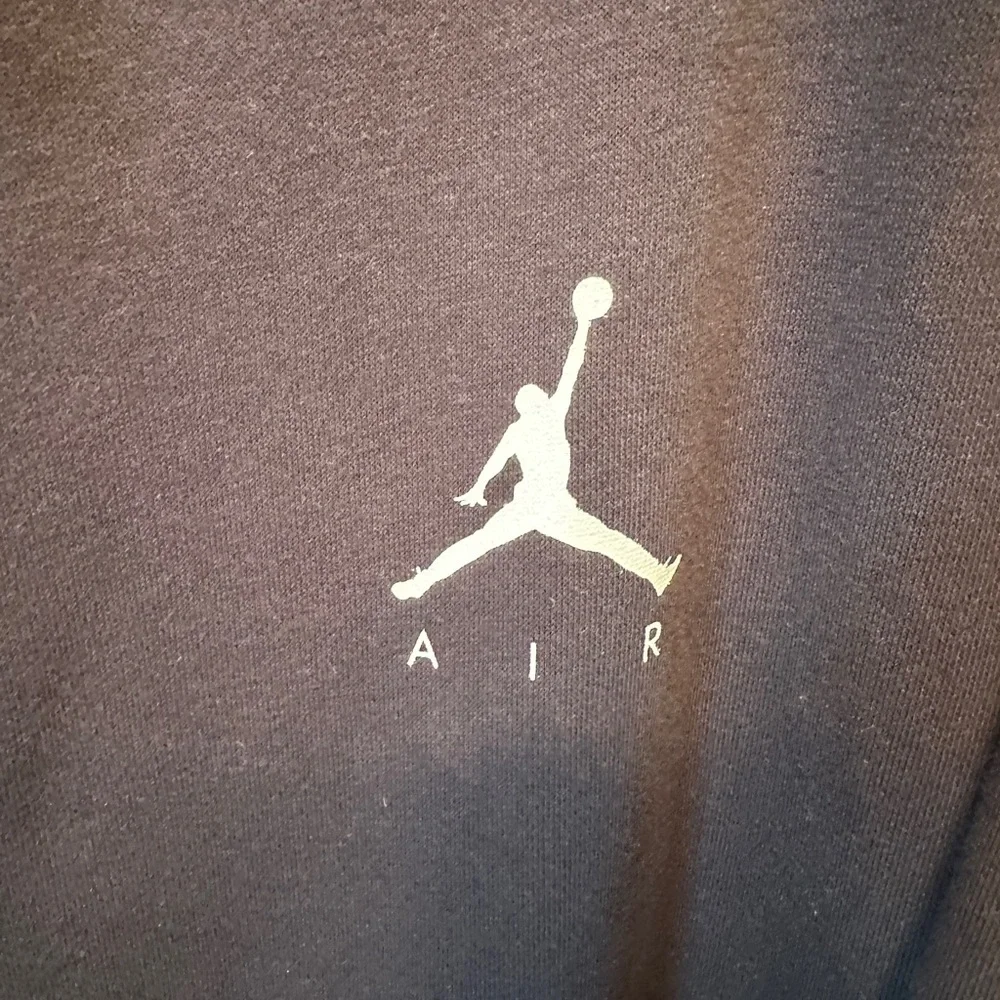 Jordan Men’s Size 2XL Brooklyn Fleece Full‎ Zip Hoodie Black White Logo